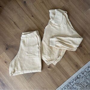 Free People Carter Sweater Set — Light Pale Yellow